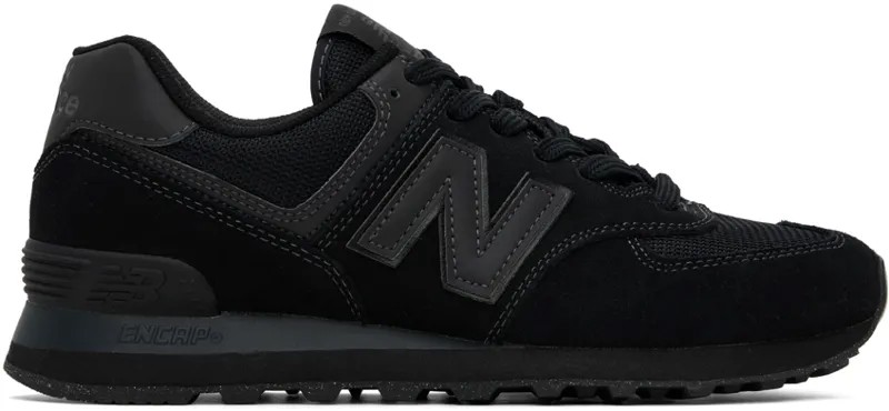 Черные кроссовки 574 Core New Balance, цвет Black