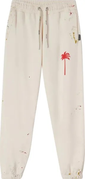 Спортивные брюки Palm Angels PXP Painted Sweatpants 'Off White/Red', кремовый