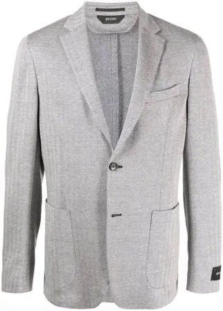 Z Zegna пиджак с узором шеврон