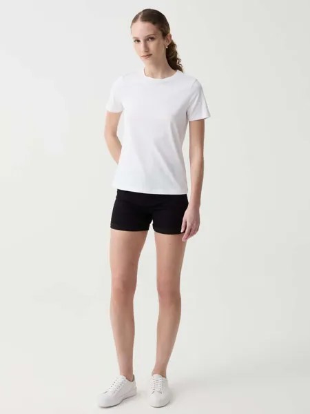 Джинсовые шорты с отворотами Ovs, цвет black