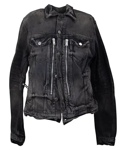Джинсовая куртка Amiri MX2 Trucker 'Black', серо-черный