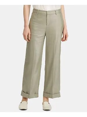 RALPH LAUREN Женские серебристые брюки с карманами и манжетами на молнии Размер: 6