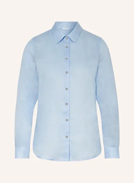 Блуза рубашка Sophie MAGETTA aus Leinen, светло-синий