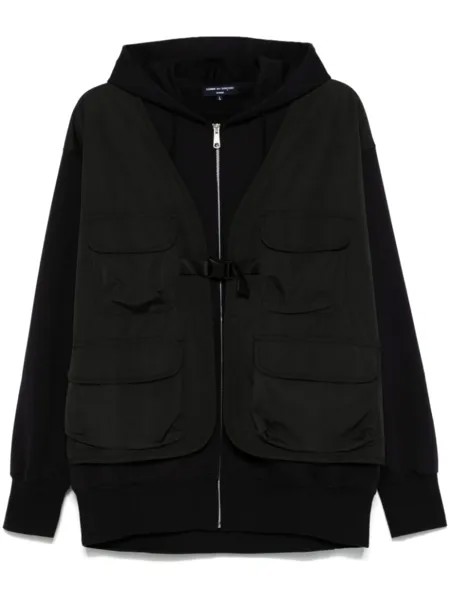 Comme des Garçons Homme толстовка с капюшоном многослойного дизайна, черный
