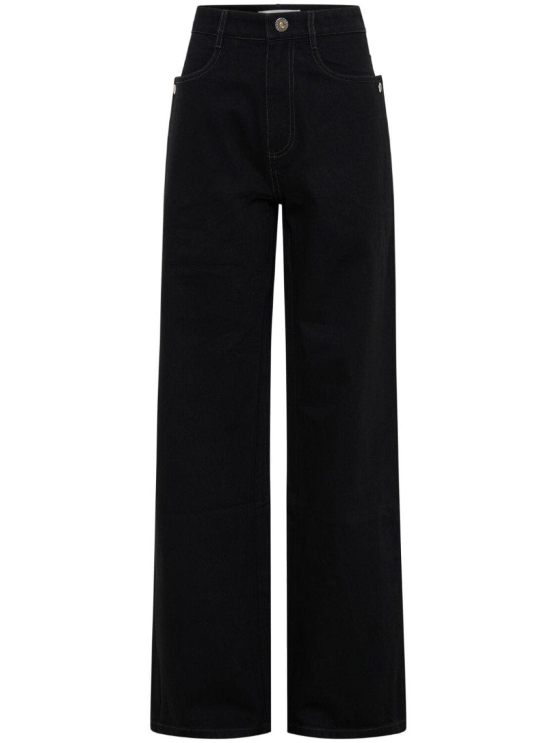 Прямые джинсы с нашивкой-логотипом Dion Lee, черный