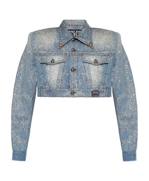 Укороченная джинсовая куртка Versace Jeans Couture, синий