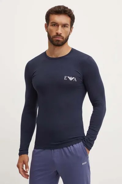 Лонгслив Emporio Armani Underwear, темно-синий