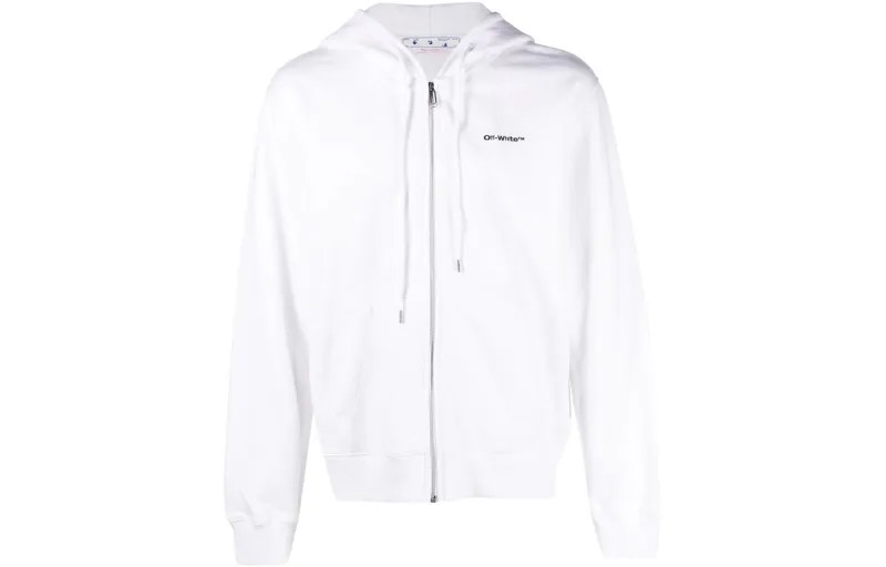Тонкая толстовка с капюшоном Wave Outl Diagonal Off-White, белый