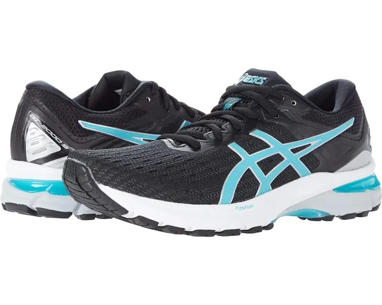 Кроссовки ASICS GT-2000 9, цвет Black/Techno Cyan
