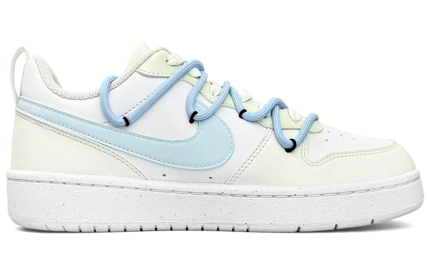 Кроссовки Nike Court Borough Skateboarding Shoes Women's Low-top White, светло-зеленый