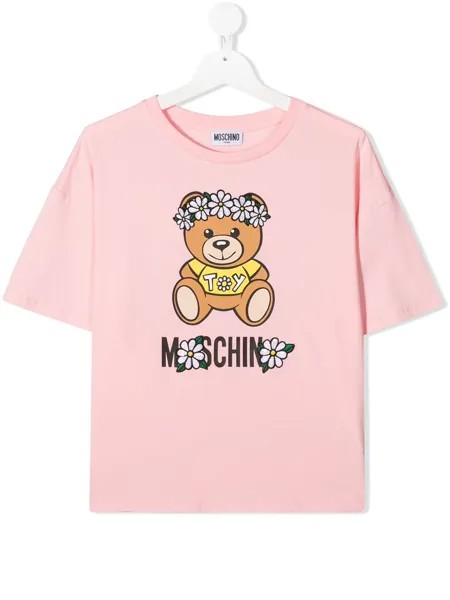 Moschino Kids футболка с логотипом