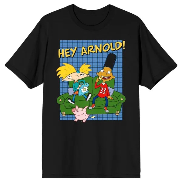 Футболка с коротким рукавом BIOWORLD Hey Arnold!, черный