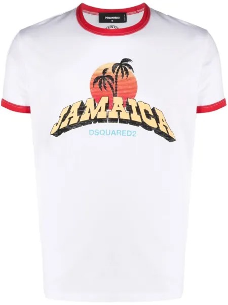 Dsquared2 футболка Jamaica с логотипом, белый
