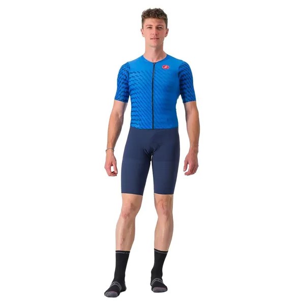 Костюм для триатлона с коротким рукавом Castelli PR 2, синий