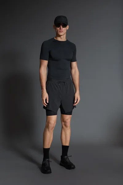 Тренировочные шорты 2-в-1 Zara, черный