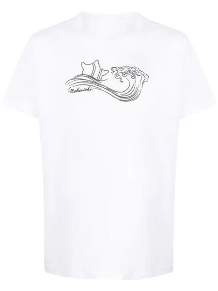 Maharishi футболка из органического хлопка с вышивкой, белый