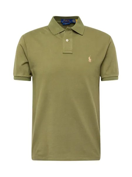 Узкая футболка Polo Ralph Lauren, оливковое