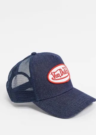 Джинсовая кепка с логотипом Von Dutch-Синий