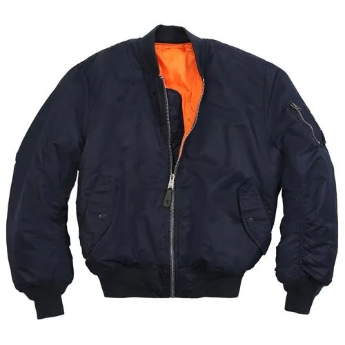 Куртка бомбер Alpha Industries Ma-1 Flight Jacket, replica blue (размер: s, российский размер: 46)