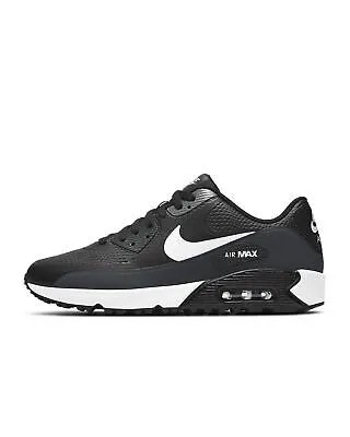 Мужские кроссовки Nike Air Max 90 G Golf Shoe черные/бело-антрацитовые (CU9978 002)