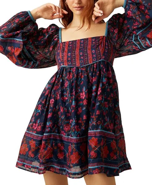 Женское мини-платье Endless Afternoon Free People, синий