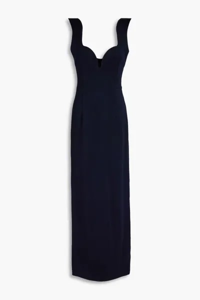 Трикотажное платье макси Galvan  London, темно-синий