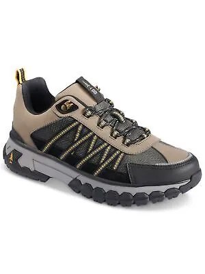 Мужские бежевые кожаные ботинки BASS с круглым носком на платформе, смешанная техника, 13
