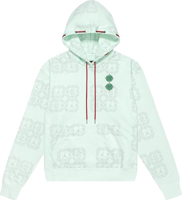Худи Air Jordan x Clot Jade Fleece Hoodie 'Barely Green', зеленый