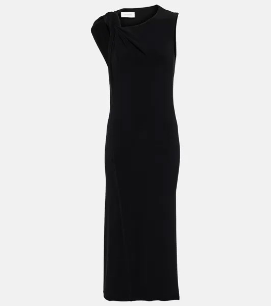 Платье миди асимметричного кроя Nuble из джерси Sportmax, черный