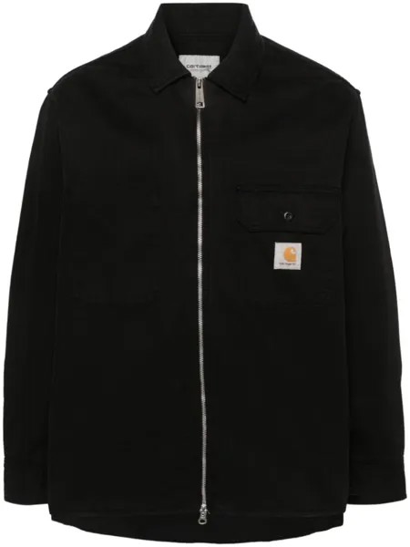 Куртка-рубашка Rainer с узором в елочку Carhartt WIP, черный