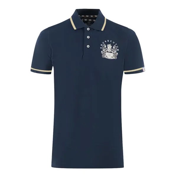 Рубашка-Поло морского цвета с наконечником Aldi's Aquascutum, синий