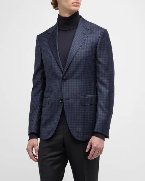 Мужское спортивное пальто в мелкую клетку ZEGNA