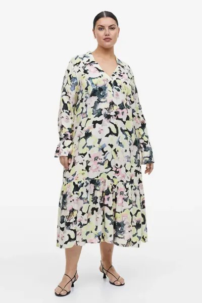Платье с воротником H&M, желтый