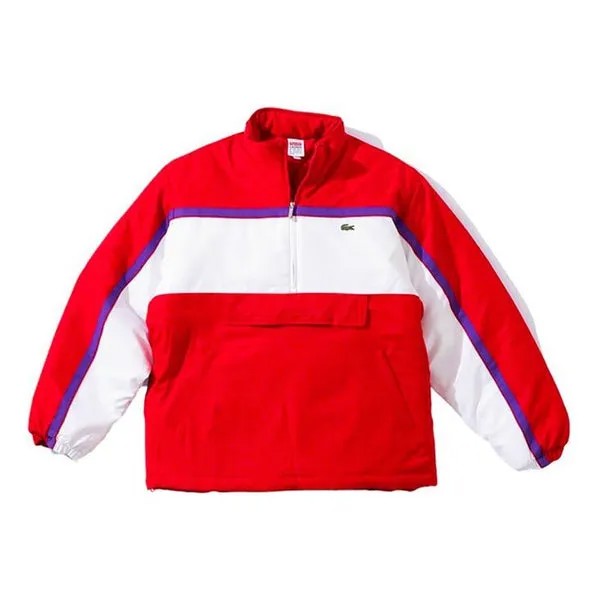 Куртка Supreme FW19 Week 5 x LACOSTE Puffy Half Zip Pullover, красный