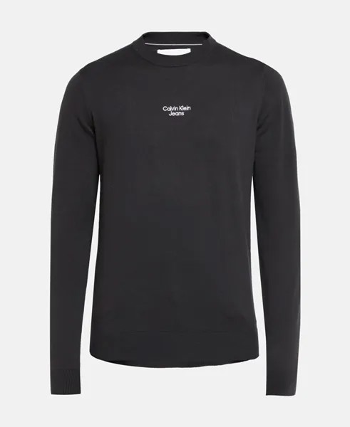 Джемпер с длинными рукавами Calvin Klein Jeans, черный