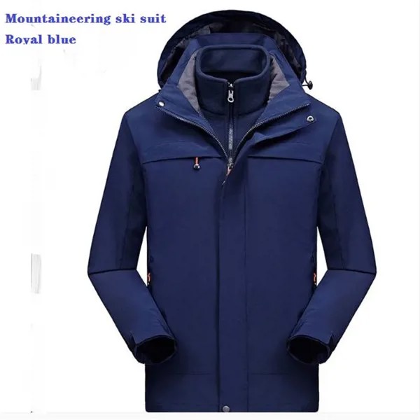 Мужская уличная куртка осень-зима плюс бархатная стеганая куртка три в одном костюм из двух предметов брендовая одежда для альпинизма S