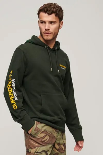 Свободное худи Sportswear с логотипом Superdry, зеленый