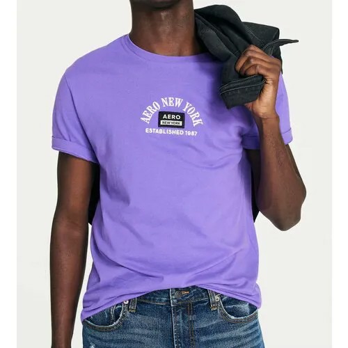 Футболка Aeropostale, хлопок, размер М, фиолетовый