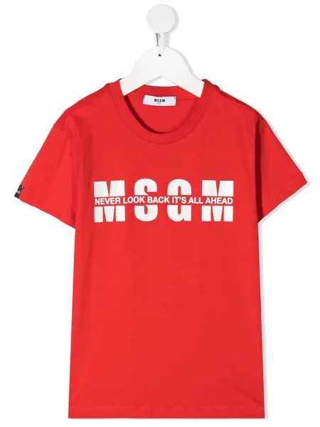 MSGM Kids футболка с логотипом