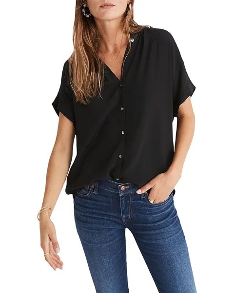 Рубашка Madewell Central Drapey, цвет True Black