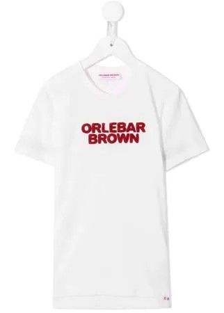 ORLEBAR BROWN KIDS футболка с фактурным логотипом