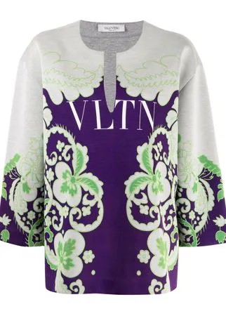 Valentino толстовка с цветочным принтом и логотипом VLTN