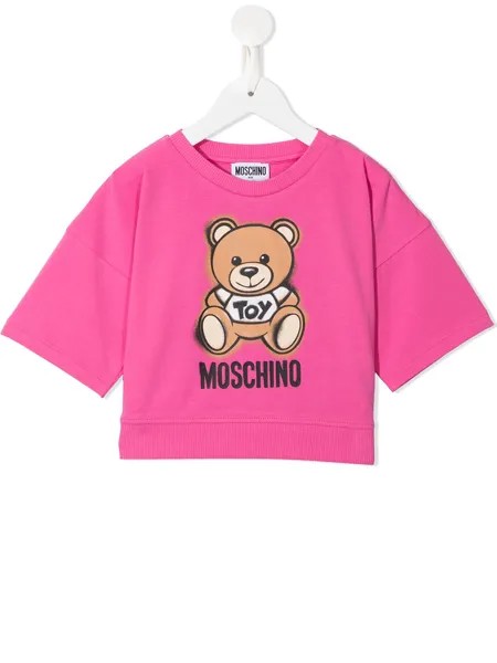 Moschino Kids футболка Teddy с логотипом