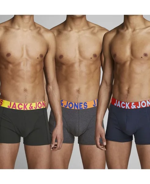 Мужские хлопковые эластичные плавки, комплект из 3 шт. Jack & Jones