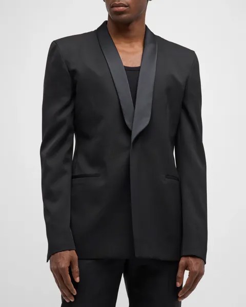 Мужской шерстяной пиджак-смокинг Givenchy, цвет Black