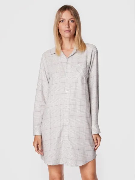 Ночная рубашка стандартного кроя Lauren Ralph Lauren, серый