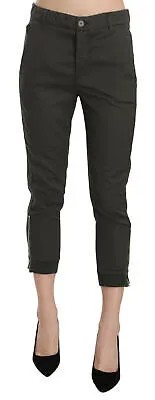 Брюки DONDUP Коричневые укороченные повседневные брюки-капри скинни s. IT40/US6/S Рекомендуемая розничная цена 500 долларов США