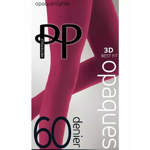 Колготки Pretty Polly, 60 den, размер 3-4/M-L, фуксия, бордовый, красный, розовый