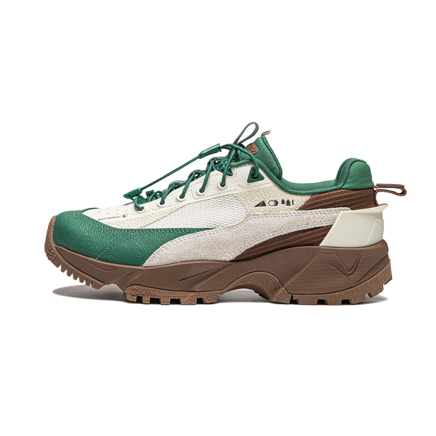 Кроссовки LINING Lifestyle Shoes Women's Low-top Off-white / Pine Green / Brown Brown, коричневый