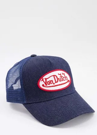 Джинсовая кепка-бейсболка Von Dutch-Темно-синий